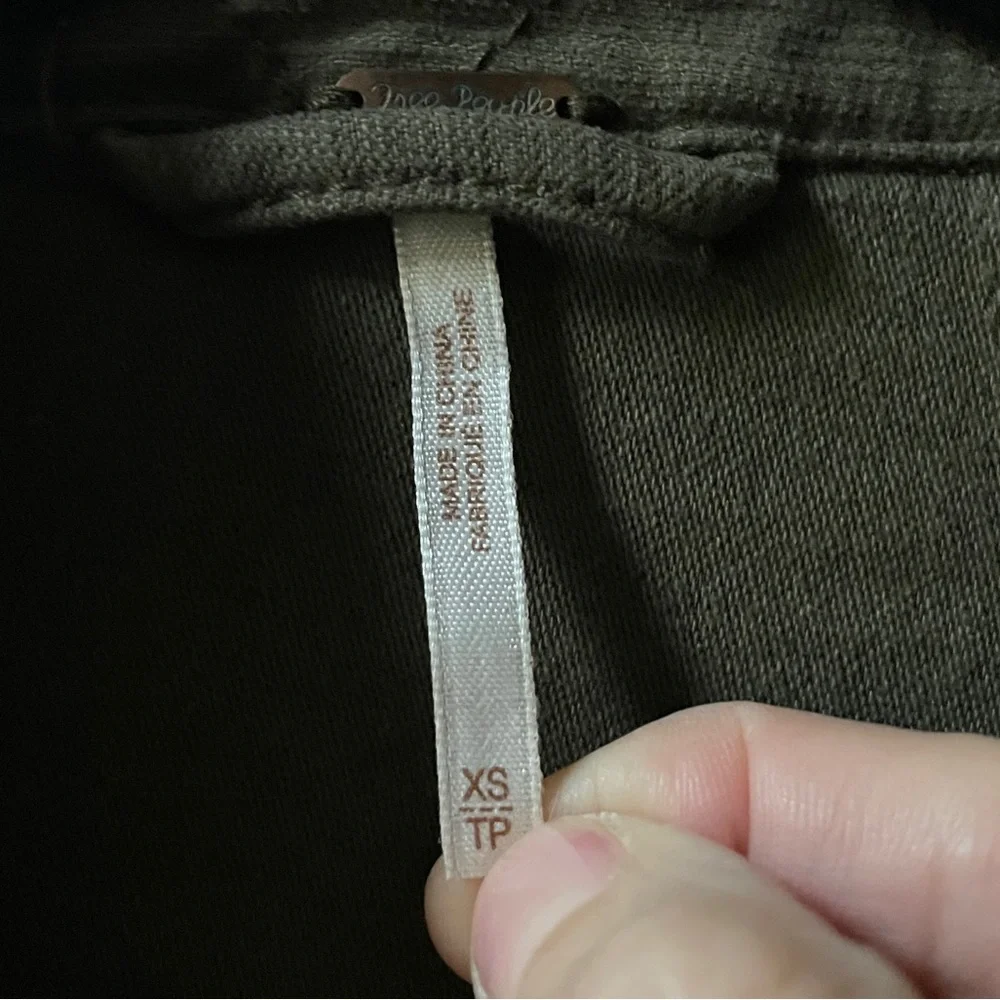 Free People Oversized Not Your Brother's Surplus Jacket in Olive size XS - Picture 5 of 7